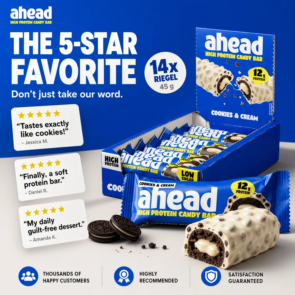 ahead's The 5-Star Favorite gallery image: real review cards answering the taste objection