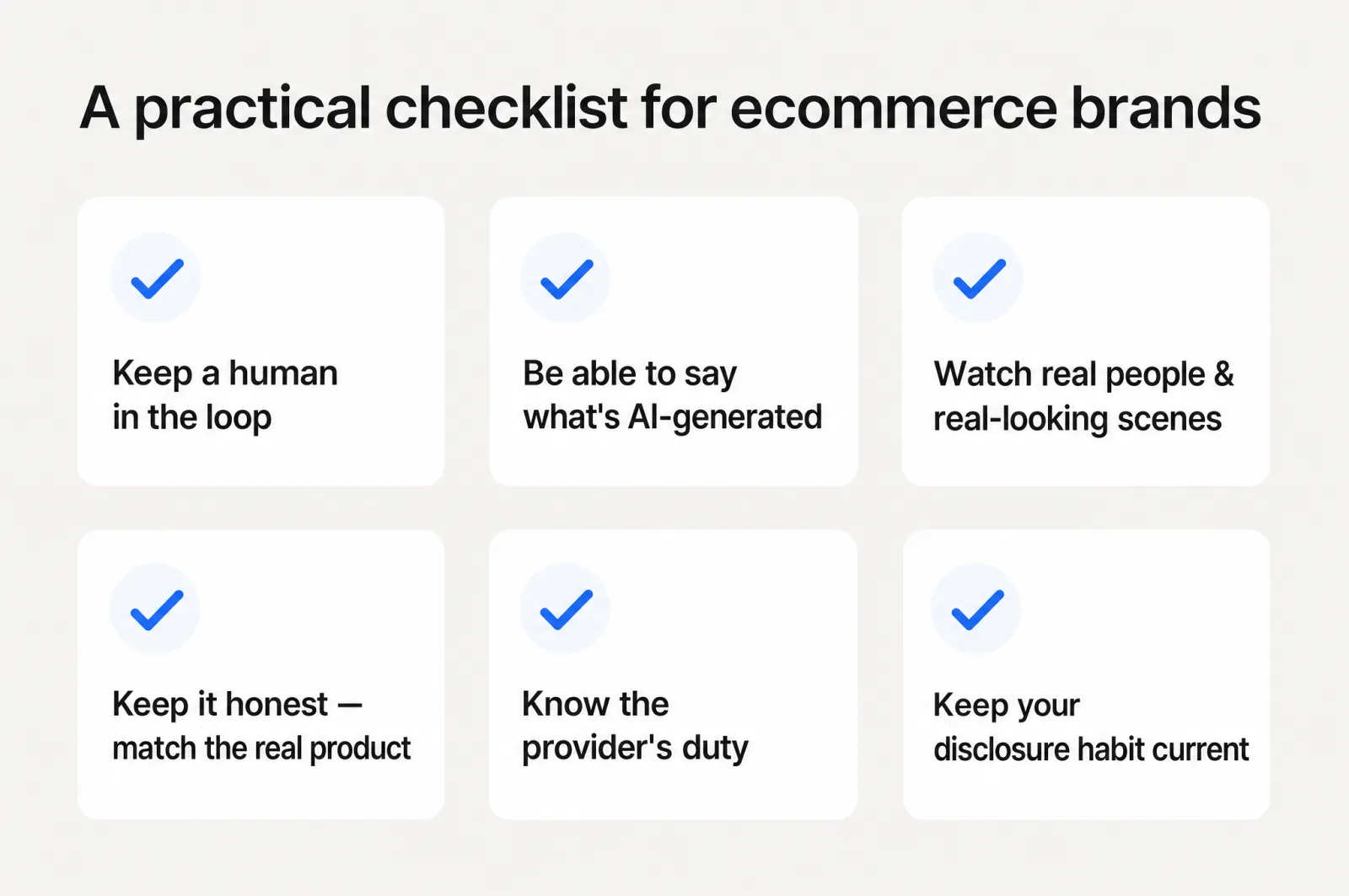 A practical six-point AI Act checklist for ecommerce brands